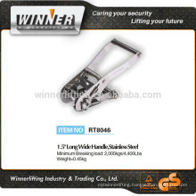 factory direct sale 1.5" Long Wide Handle stainless steel ratchet buckles